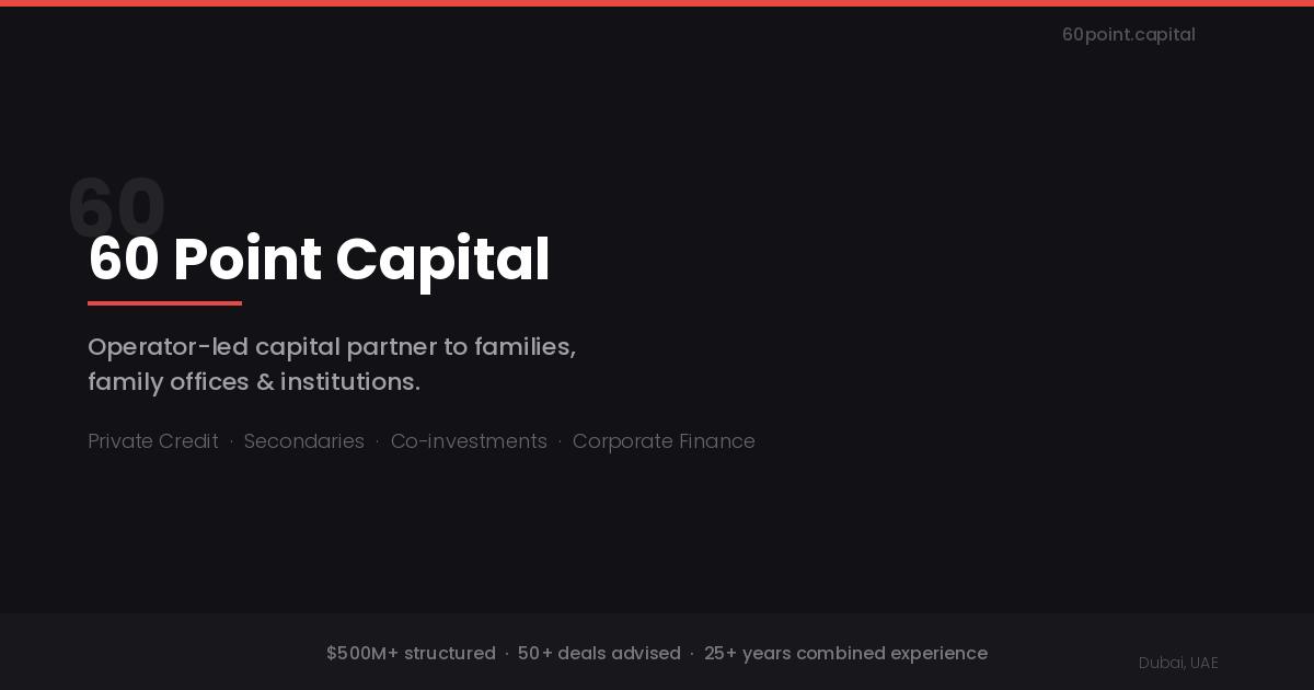 60 Point Capital — Operator-Led Capital Partner
